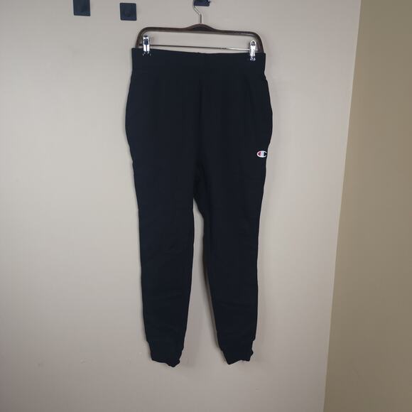 Champion GF01 Men's Reverse Weave Trim Joggers in Black Size M - Picture 1 of 8